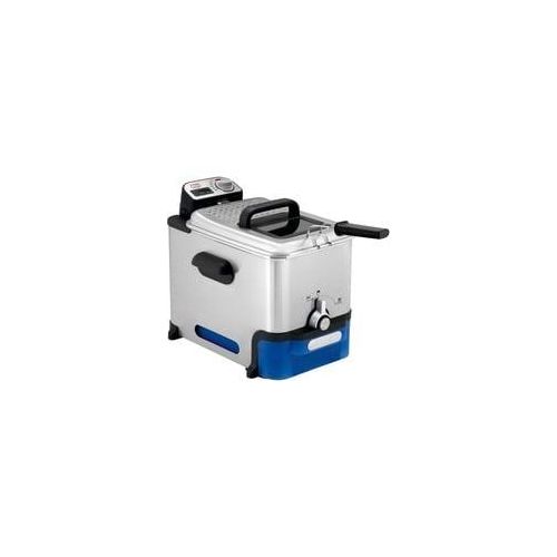 Fritteuse Oleoclean Pro FR 8040 edelstahl/schwarz, 2.300 Watt, Ölbehälter 3,5 Liter, Timer