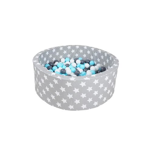 Knorrtoys® Bällebad »Grey White Stars 300 Bälle creme/grey/lightblue«