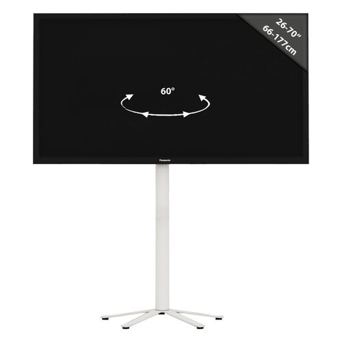 VCM TV Standfuß 32-70 Zoll VESA max. 600x400 bis 40 kg Fernseh Ständer aus Alu TV Bodenständer Maße ca. H. 100 x B. 61 x T. 61 cm Fernsehstand Xila