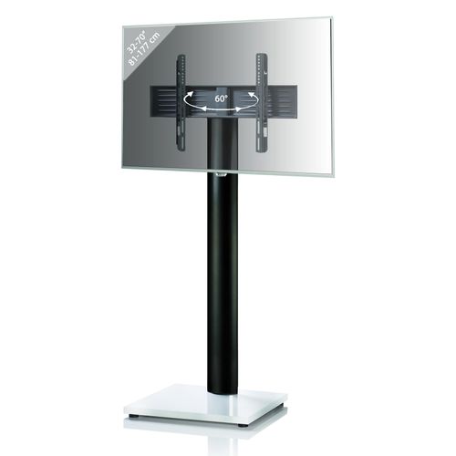 VCM TV Standfuß 32-70 Zoll VESA max. 600x400 bis 30 kg Fernseh Ständer aus Alu TV Bodenständer Maße ca. H. 174 x B. 68 x T. 54 cm Fernsehstand Onu