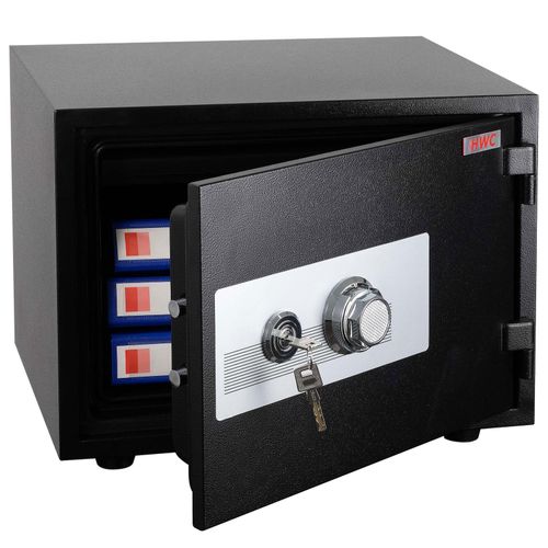 Tresor MCW-L48, feuerfest (60min) Safe Geldschrank Doppelbolzenverriegelung, 44kg Metall 38x50x44cm 19L ~ schwarz