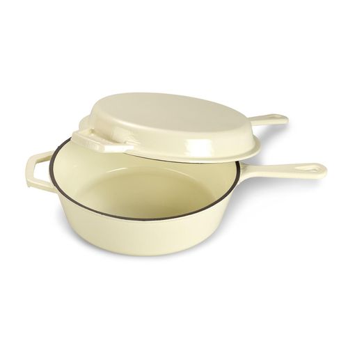 Topf & Pfanne aus Gusseisen, creme, 26.5 x 42