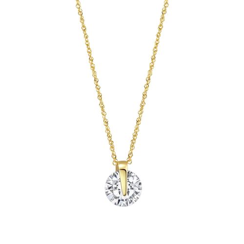 Fascination by Ellen K. Halskette Gold 333 mit Zirkonia weiß 10mm