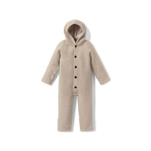 Baby-Merino-Walkoverall - Beige/Gestreift - Kinder - Gr.: 86/92