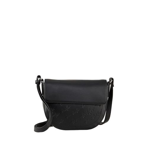 TOM TAILOR Damen TTWENDI Umhängetasche mit Umschlag und Logo-Prägung, schwarz, Uni, Gr. ONESIZE