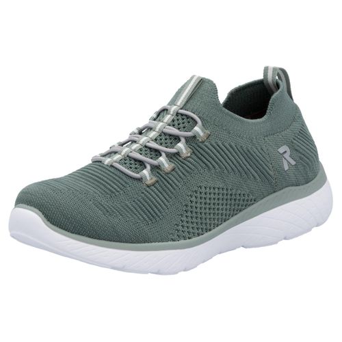 Slip-On Sneaker RIEKER SPORT, Damen, Gr. 37, grün (mint), Textil, sportlich, Schuhe Sneaker, Slipper, Freizeitschuh, Schlupfschuh mit Elastik-Einstieg, Topseller