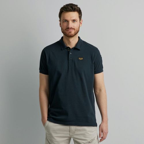Poloshirt PME LEGEND, Herren, Gr. 4XL, weiß (sky captain), Web, Obermaterial: 95% Baumwolle, 5% Elasthan, casual, normal hüftbedeckend, Rundhals, Kurzarm, Shirts, mit Logostickerei