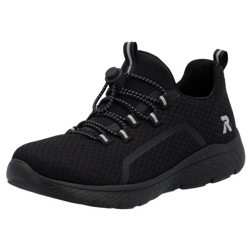 Slip-On Sneaker RIEKER SPORT, Damen, Gr. 36, schwarz, Textil, sportlich, Schuhe, Trekking Schuh, Freizeitschuh, Slipper mit einfachem Schnellverschluss, Topseller