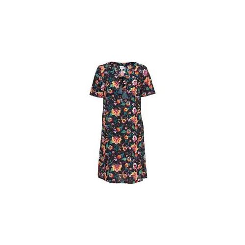 Viskose-Kleid, Druck fuchsia, 46