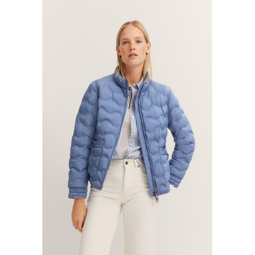 Blouson BUGATTI, Damen, Gr. 38, 360, blau, 100% Polyester, unifarben, casual, regular fit, Langarm gerader Abschluss, Jacken, mit Stehkragen