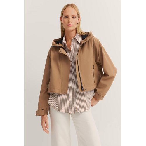 Blouson BUGATTI, Damen, Gr. 42, 50, beige, 100% Polyester, unifarben, casual, regular fit, Langarm Manschette, Jacken, wasserabweisend