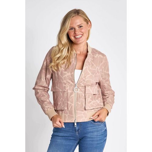 Blouson ZHRILL, Damen, Gr. M, beige (sand), Obermaterial: 57% Polyester, 43% Baumwolle, casual, regular fit hüftlang, Langarm elastischer Bund, Jacken, in Unifarbe, Topseller