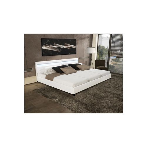 HOME DELUXE LED Familienbett Nube mit Schubladen 270x200cm - versch. Ausführungen - ohne Matratze - Weiß