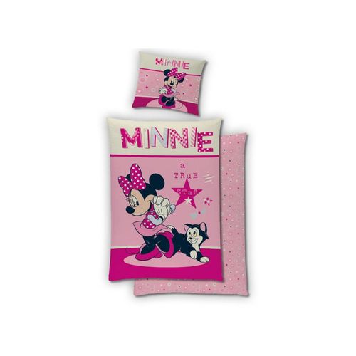 Disney Minnie Maus Bettwäsche Set – Kuscheliger 140cm x 200cm Bettbezug und 65cm x 65cm Kissenbezug für Kinder