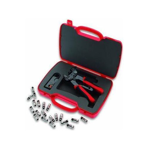 Cimco Crimpzange Wetterfeste Koaxialanschlüsse, Koaxial-Steckverbinder BNC, F, RCA RG6, RG59 106154 (106154)