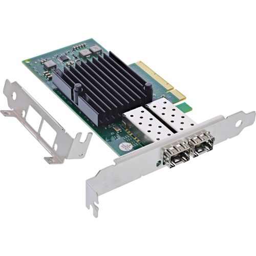 InLine Dual 10-Gigabit Netzwerkkarte - 2x SFP+ - PCIe x8 - inkl. LP Slotblech