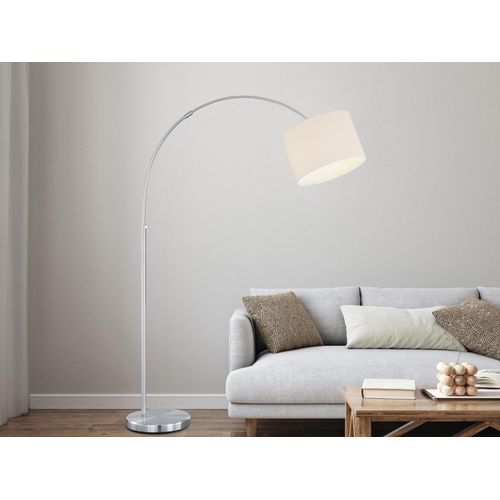 stehleuchte Hotel215 cm Stahl/Textil 6 kg mattsilber/weiss