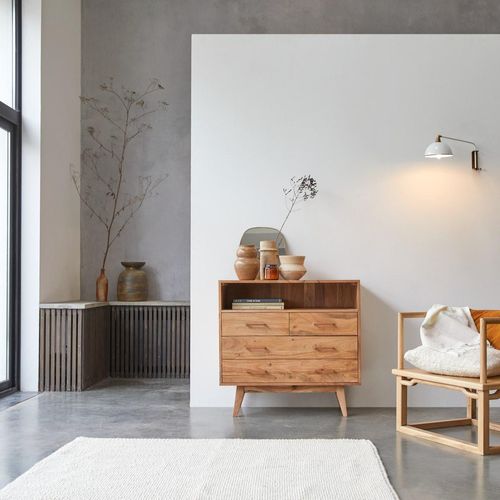 Kommode Sideboard Highboard 4 Schubladen Akazienholz Schlafzimmer Tikamoon Image