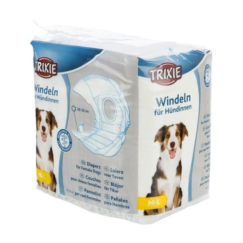 Trixie Windeln für Hündinnen Größe M-L Taillenumfang 36-52cm (12-Pack)