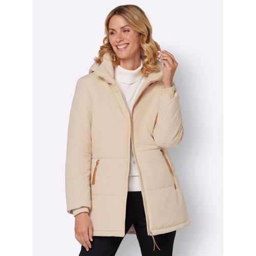 Steppjacke CASUAL LOOKS, Damen, Gr. 42, beige (sand), 100% Polyester, Wattierung:100% Polyester, unifarben, Langarm, Jacken