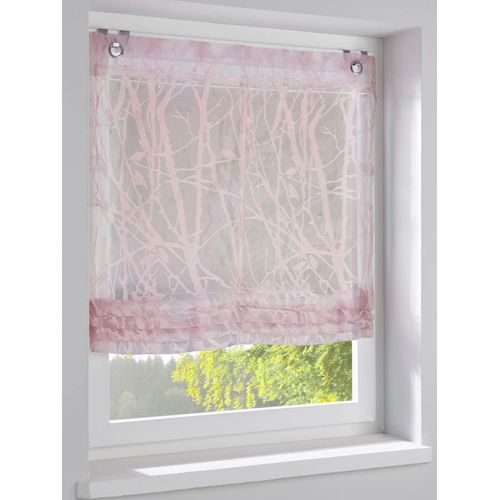 Raffrollo HEINE HOME Gr. 2, lila (mauve), B:60cm H:140cm, Raffrollos