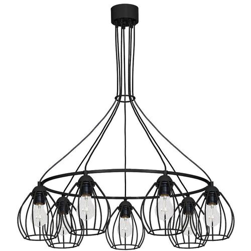 Kronleuchter Deckenleuchte Don Black 7Xe27 Pendelleuchte Deckenlampe