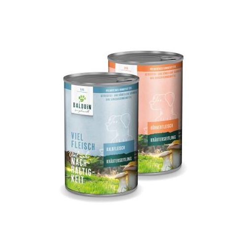 BALDUiN Hund Mix-Paket 3 Kalb & Huhn 12x400g