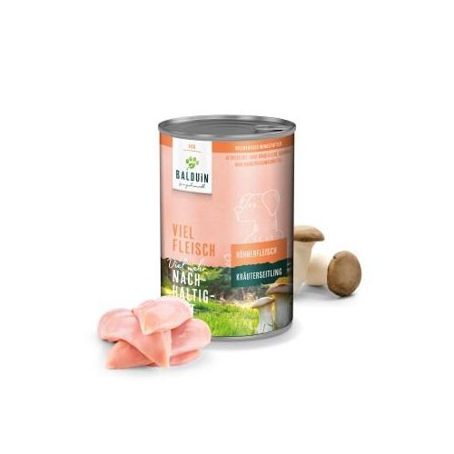 BALDUiN Hund Huhn & Kräuterseitling 12x400g