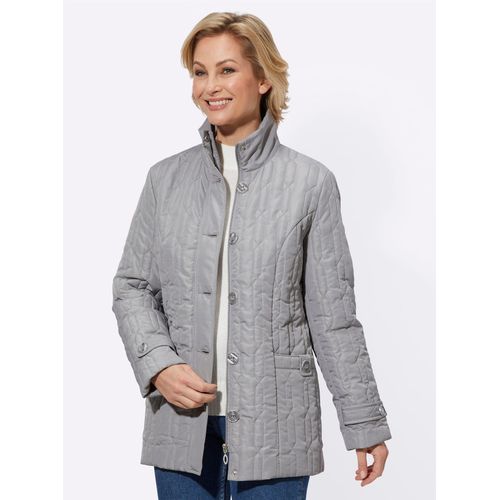 Steppjacke CLASSIC BASICS, Damen, Gr. 42, grau (steingrau), 100% Polyester, Wattierung:100% Polyester, unifarben, Langarm, Jacken