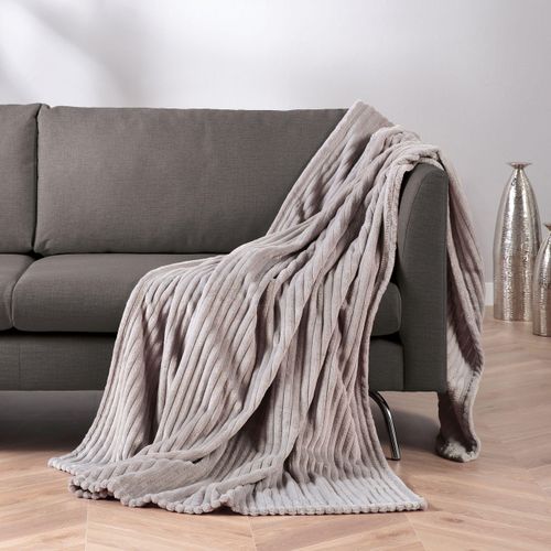 Decke FEINCORD taupe