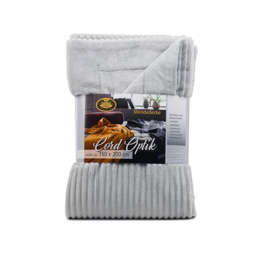 Decke CORD silber