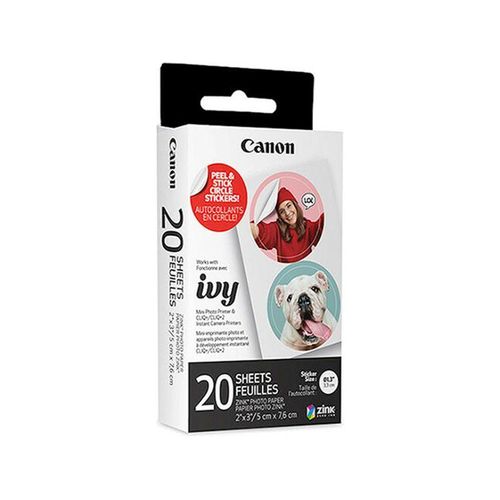 Canon ZINK fotopapier zelfklevend cirkel 33 mm (20 vel) - Fotopapier