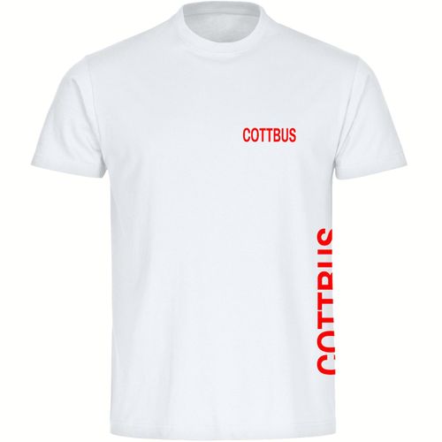 multifanshop Kinder T-Shirt - Cottbus - Brust & Seite - Druck rot - Kind