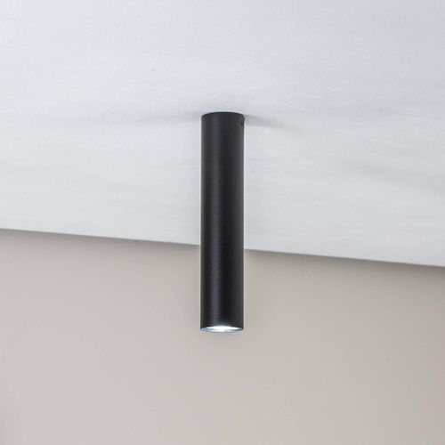 Deckenleuchte Tube in Zylinderform, schwarz