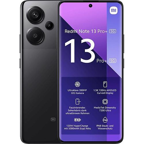 Xiaomi Redmi Note 13 Pro+ 512GB - Schwarz - Ohne Vertrag