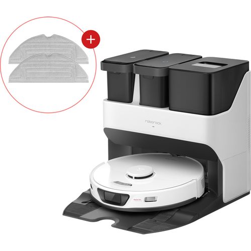 Roborock S7 Max Ultra Staubsauger Roboter 5500pa, 60W, Selbsttrocknend/Warmlufttrocknung, mit VibraRise Wischtüche, Weiß