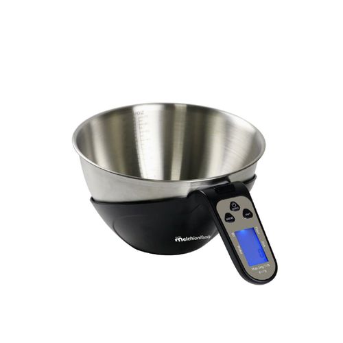 EQUILIBRA Küchenwaage mit Edelstahl-Schüssel 5 kg Kapazität