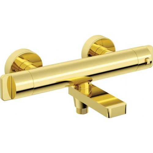 Wannenarmatur, thermostatisch Zweigriff, Gold