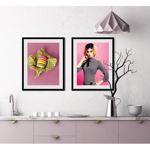 queence Bild »Macarons«, Essen-Lebensmittel-Kunst-Art-Süssigkeiten-Süssspeisen, (1 St.), HD Premium Poster-Druck inkl. Holzrahmen