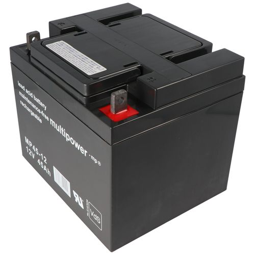 Multipower MP45-12 Akku mit M6 Schraubanschluss, 12 Volt 45 Ah