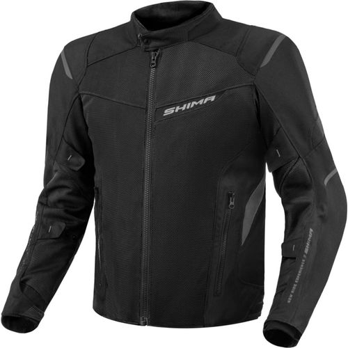 SHIMA Rush 2.0 Vented wasserdichte Motorrad Textiljacke, schwarz, L
