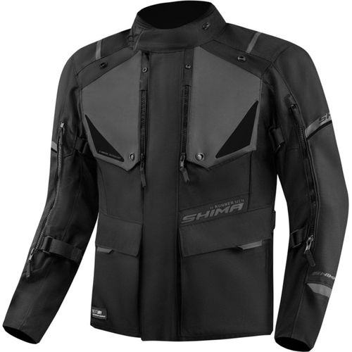 SHIMA Runner wasserdichte Motorrad Textiljacke, schwarz, M