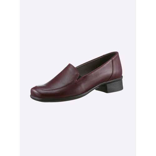 Slipper CLASSIC, Damen, Gr. 37, rot (bordeaux), Glattleder, Rindsleder, Basic, Schuhe