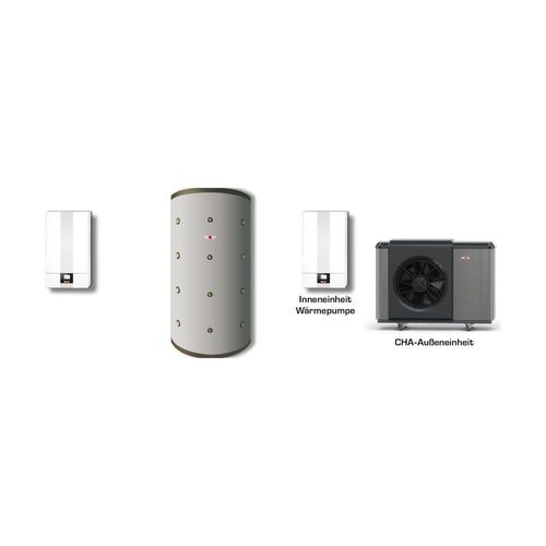 Wolf Hybrid Paket Gasbrennwerttherme CGB-2-38 mit Wärmepumpe CHA-07/400 und Pufferspeicher SPU-2-500 8615709H10