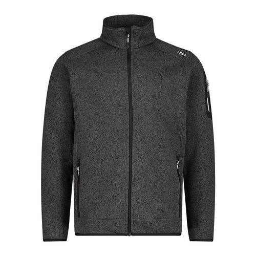 Strickfleecejacke CMP, Herren, Gr. 60, ero, glacier, Strick, Fleece, Obermaterial: 100% Polyester, sportlich, Langarm eingefasste Kante, Jacken, Schnell trocknend