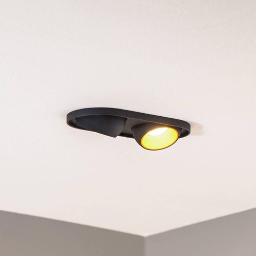BEGA LED-Einbaustrahler Studio Line, schwarz/messing, 2-fl.