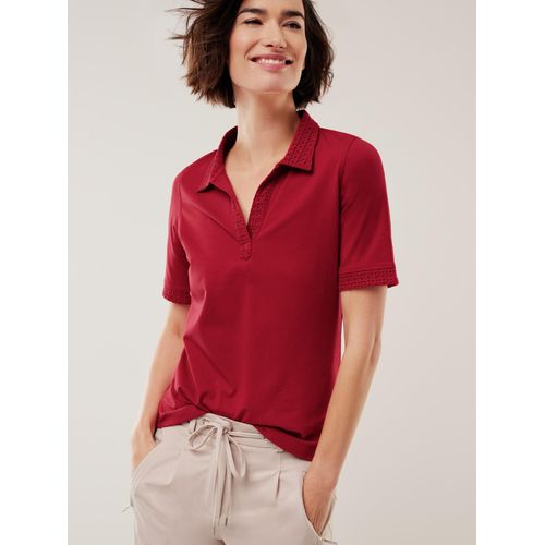Poloshirt Lochstickerei