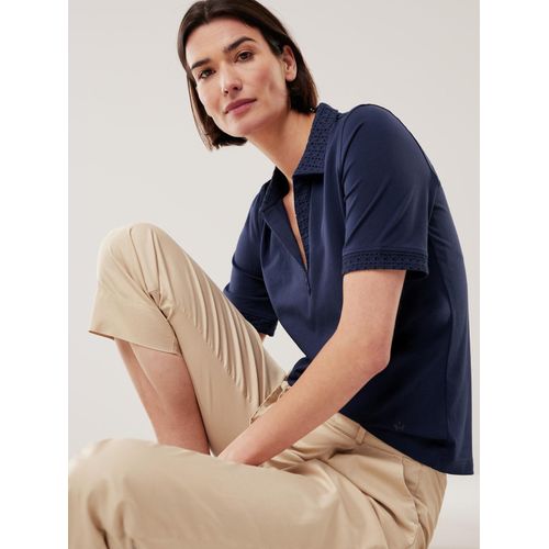 Poloshirt Lochstickerei