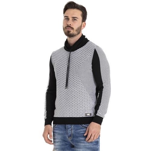 Rollkragenpullover CIPO & BAXX, Herren, Gr. XXXL, schwarz, Strick, Obermaterial: 50% Baumwolle, 50% Polyacryl, casual, hoch geschlossener Ausschnitt, Langarm elastischer Bund, Pullover