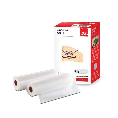 Solis Vakuumierfolie für Vakuumierer, 2 Rollen BPA-frei, 600x20 cm